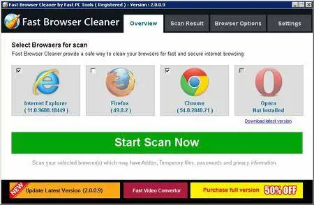 Fast Browser Cleaner 2.0.0.9