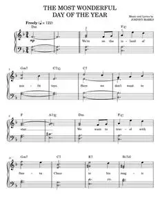 The Most Wonderful Day Of The Year - Glee TV Series, Glee Cast, Johnny Marks (Easy Piano)