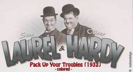 LAUREL & HARDY: Pack Up Your Troubles (1932) - colored -