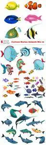 Vectors - Cartoon Marine Animals Mix 16