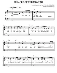 Miracle of the moment - Steven Curtis Chapman (Easy Piano)