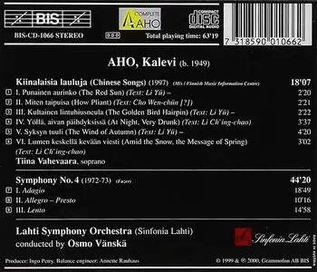 Osmo Vänskä, Lahti Symphony Orchestra - Kalevi Aho: Chinese Songs, Symphony No. 4 (2000)