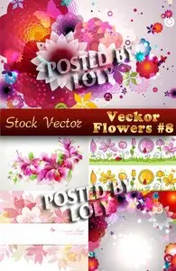 Vector Flowers #8 - Stock Vector