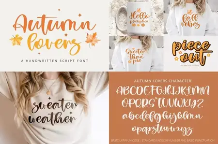 Autumn Lovers - Handwritten Script Font