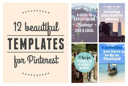 CreativeMarket - 12 Beautiful Templates for Pinterest