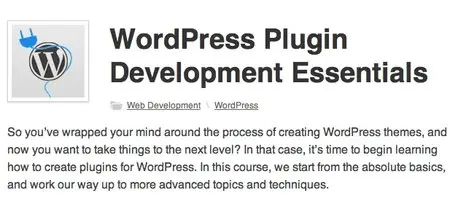 Tutsplus - WordPress Plugin Development Essentials [repost]