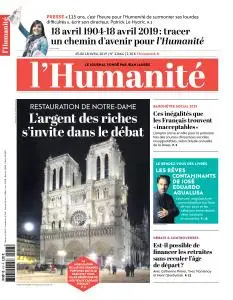 L'Humanite du Jeudi 18 Avril 2019