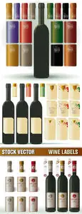 Stock Vector - Wine Labels