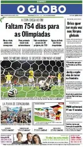 O Globo - 13 de julho de 2014 - Domingo