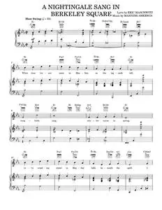 A Nightingale Sang In Berkeley Square - Bobby Darin, Manhattan Transfer (Piano-Vocal-Guitar)