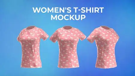 Woman T-Shirt Mockup Template Animated Mockup PRO 37595552