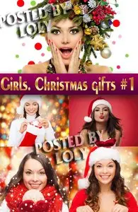 Girls and Christmas Gifts #1 - Stock Photo
