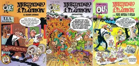 Mortadelo y Filemón. Olé: El sulfato atomico (#100), ¡Desastre! (#130) y Pepe Gotera y Otilio (#302)