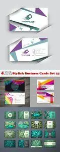 Vectors - Stylish Business Cards Set 24