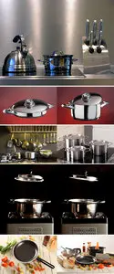 Stock Photos Stainless steel cookware & kitchenware set