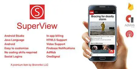 CodeCanyon - SuperView v2.0.2 - WebView App for Android with Push Notification, AdMob, In-app Billing App - 18033758