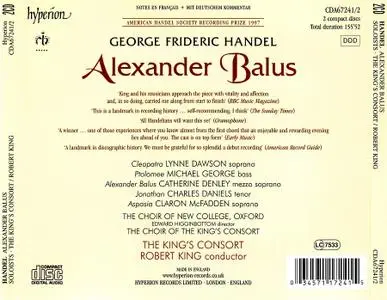 Robert King, The King's Consort - George Frideric Handel: Alexander Balus (1997)