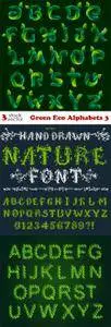 Vectors - Green Eco Alphabets 3