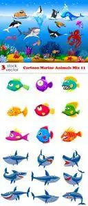 Vectors - Cartoon Marine Animals Mix 11