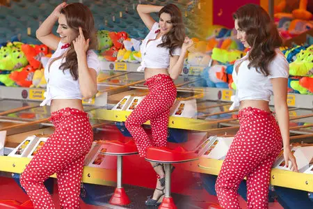 Kelly Brook - Shoots a New Look ad campaign in Brighton April 11, 2012