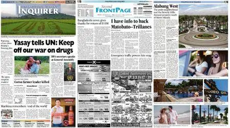 Philippine Daily Inquirer – September 26, 2016
