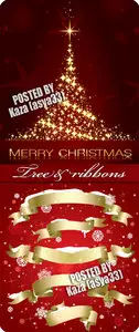 Christmas tree & ribbons