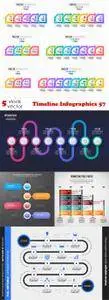 Vectors - Timeline Infographics 57