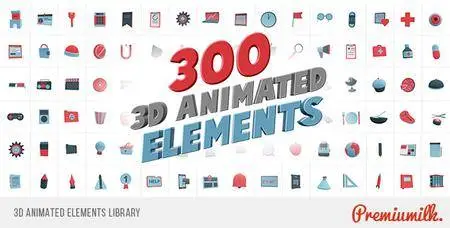 3D Animated Elements Library - Project for After Effects (VideoHive)