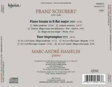 Marc-André Hamelin - Schubert: Piano Sonata D 960, Impromptus D 935 (2018)