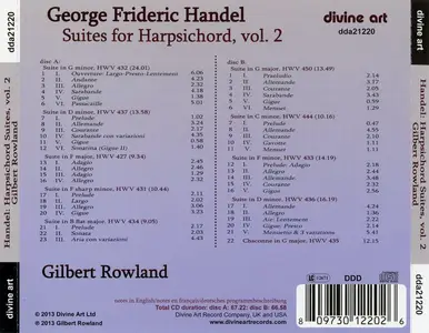 Gilbert Rowland - George Frideric Handel: Suites for Harpsichord, volume 2 (2013)