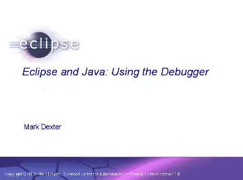 Eclipse and Java: Using the Debugger