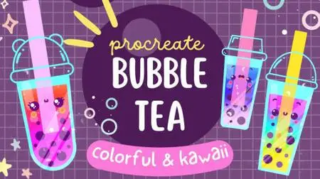 Easy & Cute Characters: Bubble Tea | Simple Shapes & Techniques | Procreate for Beginners