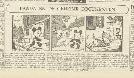 Kranten Strips 00 Panda V029 Panda En De Geheime Documenten Haarlems Dagblad 1952
