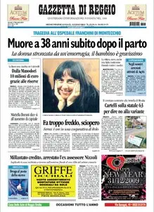 LA GAZZETTA DI REGGIO DEL 17 DICEMBRE 2009