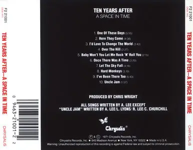 Ten Years After - A Space In Time (1971) [Chrysalis, F2 21001]