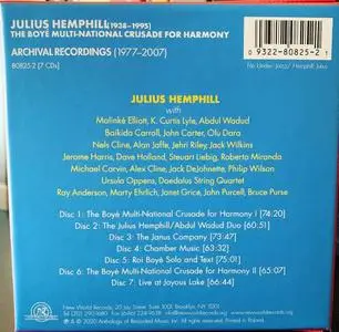 Julius Hemphill - The Boye Multi-National Crusade for Harmony - Archival Recordings 1977-2007 (2021) {Box Set,  New World}