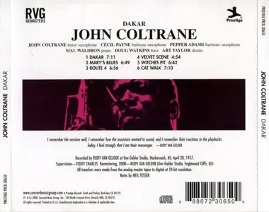 John Coltrane - Dakar (1957) {2008 Prestige RVG Remasters Series}