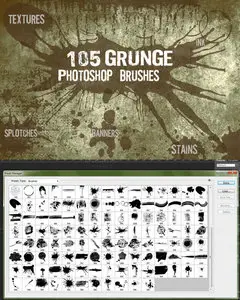 CreativeMarket - 115 Grunge Photoshop Brushes
