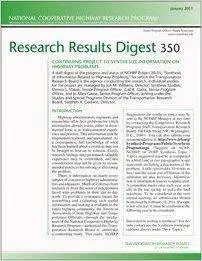 NCHRP Research Results Digest - Continuing Project to Synthesize Information on Highway Problems