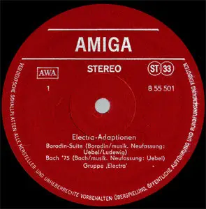 Electra - Adaptionen (Amiga 8 55 501) (GDR 1976) (Vinyl 24-96 & 16-44.1)