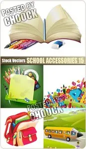 School accessories 15 - Stock Vector