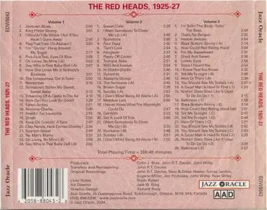 The Red Heads - The Complete Recordings (2004) {3CD Set Jazz Oracle BDW8043 rec 1925-1927}