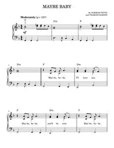 Maybe Baby - Linda Ronstadt, The Crickets (Easy Piano)