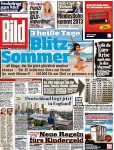 Bild Zeitung vom 25. Juli 2012
