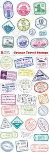 Vectors - Grunge Travel Stamps