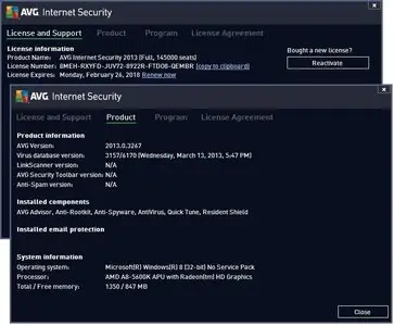 AVG Internet Security 2013 13.0 Build 3267a6170