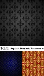 Vectors - Stylish Damask Patterns 6