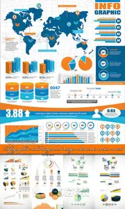 Infographic and diagram design elements vector set 36