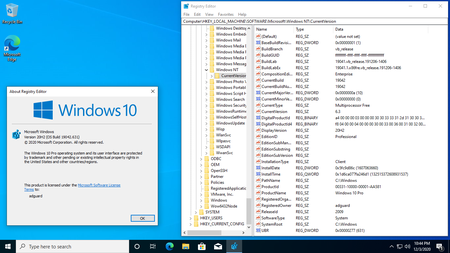 Windows 10 version 20H2 build 19042.631 Business / Consumer Editions