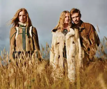 Anna Ewers, Rianne van Rompaey and Boyd Holbrook by Alasdair Mclellan for Vogue US October 2016